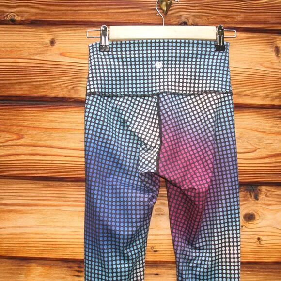 Lululemon Wunder Under Pant III *Full-On Luon Cosmic Dot White Multi / Black - Picture 8 of 10